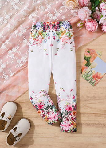 Белые демисезонные леггинсы SHEIN