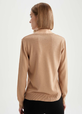 Светло-бежевый демисезонный пуловер пуловер DeFacto