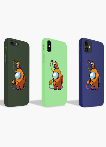 Чехол силиконовый Apple Iphone X Амонг Ас Оранжевый (Among Us Orange) (6129-2413) MobiPrint (219566252)