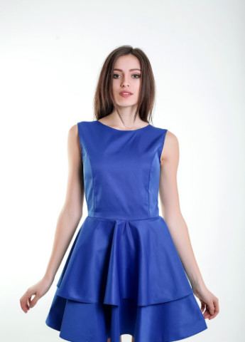 Синее кэжуал женское платье evis Podium однотонное