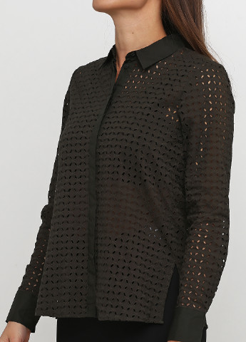 Хаки блуза с вышивкой H&M