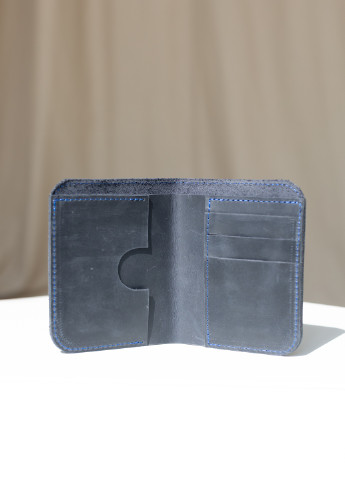 Компактний гаманець ручної роботи сірого кольору з натуральної вінтажної шкіри Boorbon (253582660)