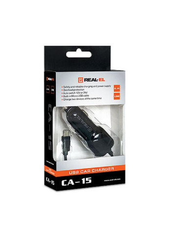 Зарядний пристрій (EL123160009) Real-El CA-15 black (253507318)