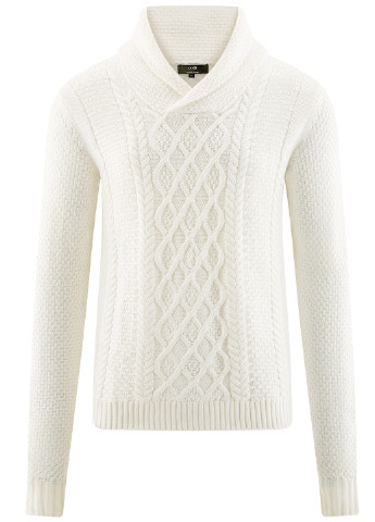 Белый демисезонный пуловер пуловер Oodji