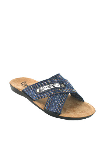 Синие кэжуал шлепанцы No Brand