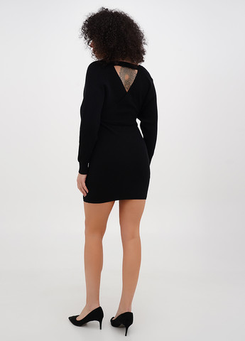 Чорна кежуал сукня сукня светр No Brand однотонна