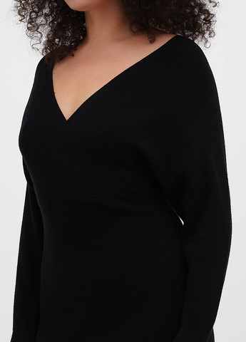 Чорна кежуал сукня сукня светр No Brand однотонна