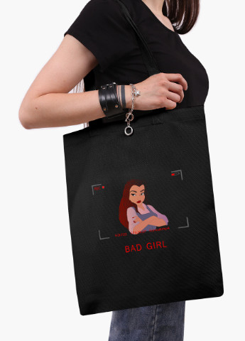 Еко сумка шоппер чорна Принцеса Белль Дісней (Disney) на блискавці (9227-1434-BKZ) MobiPrint (236265331)