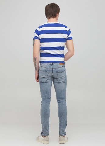 Серо-голубые демисезонные зауженные джинсы Denim Co