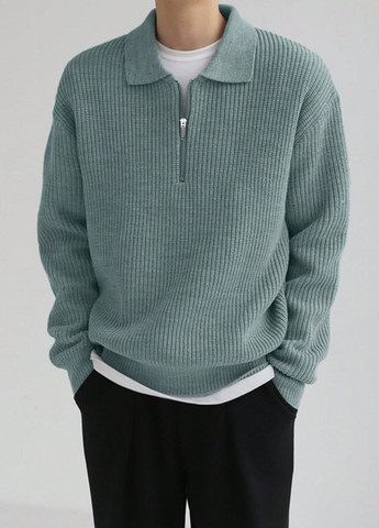 Сіро-зелений демісезонний светр SHEIN