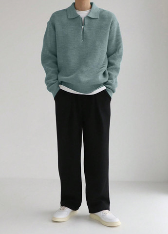 Сіро-зелений демісезонний светр SHEIN