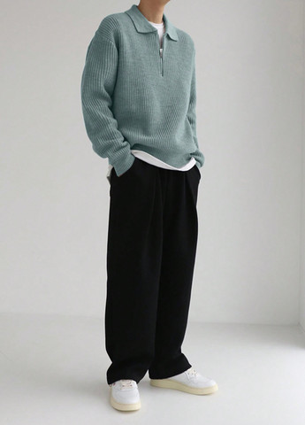 Сіро-зелений демісезонний светр SHEIN