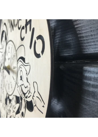 Безшумний дитячий настінний годинник з дерева «Пиноккіо» 7Arts (253566549)