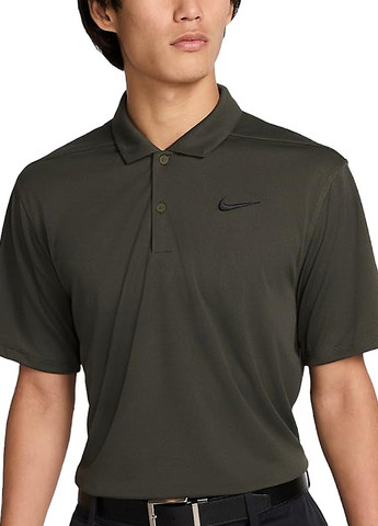 Темно-зеленая футболка-поло для мужчин Nike однотонная