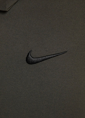 Темно-зеленая футболка-поло для мужчин Nike однотонная