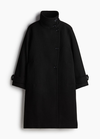 Чорне демісезонне Пальто однобортне H&M