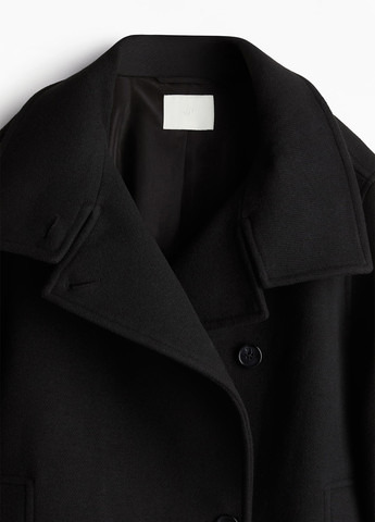 Чорне демісезонне Пальто однобортне H&M