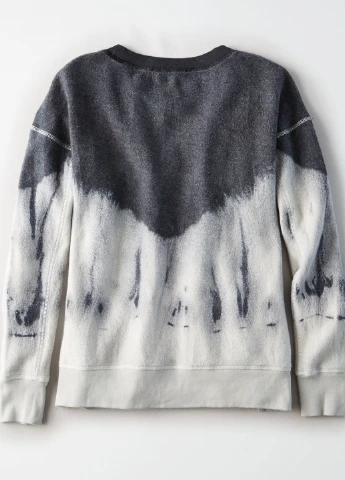 Серый свитшот American Eagle абстрактный (40909532)