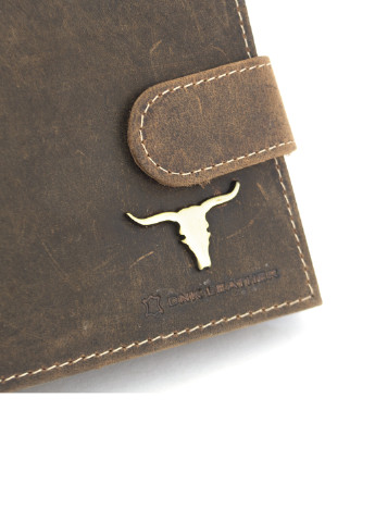 Мужское кожаное портмоне на кнопке Buffalo Wild DNK-02L BAW TAN коричневое Always Wild (239097867)