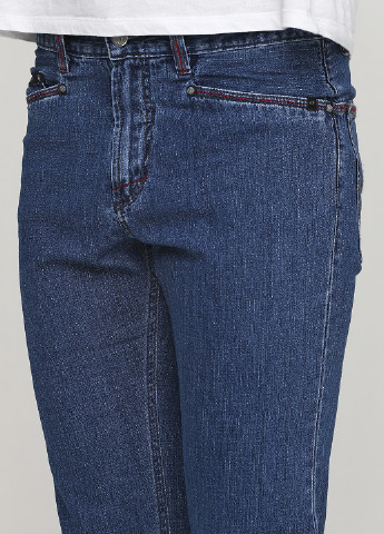 Темно-голубые демисезонные прямые джинсы GF Ferre