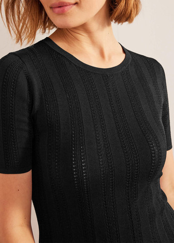 Черное кэжуал платье клеш Boden однотонное