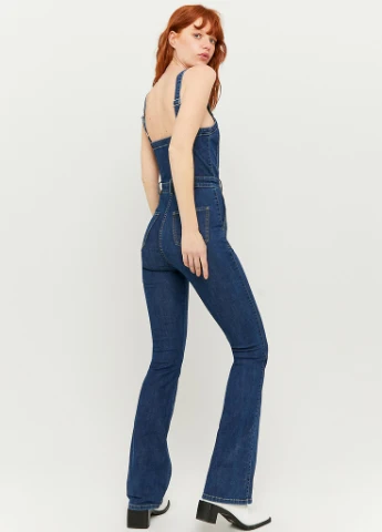Комбінезон Tally Weijl Overalls - WOVEN SKINNY DENIM COMBI однотонний синій кежуал