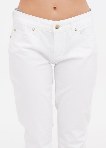 Белые кэжуал демисезонные зауженные брюки Liu Jo