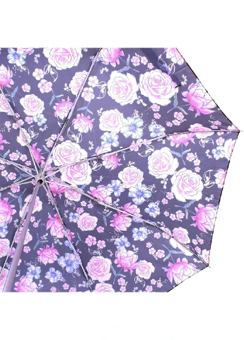 Чёрный женский складной зонт механический 97 см Fulton (194320733)