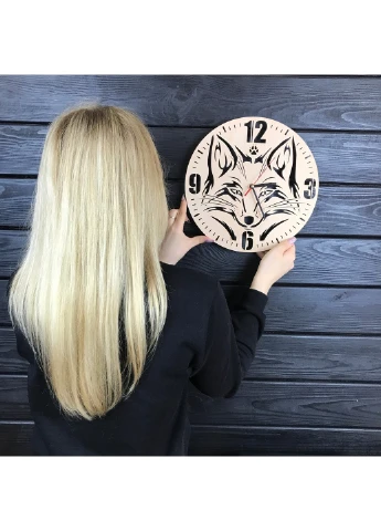 Декоративний настінний годинник з дерева «Лисиця» 7Arts (253566965)