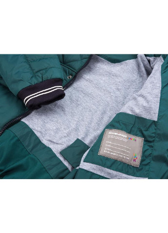 Зеленая демисезонная куртка с капюшоном на манжетах (sicmy-g308-122b-green) Snowimage