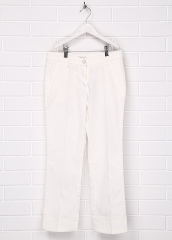 Белые кэжуал демисезонные зауженные брюки Miss Grant