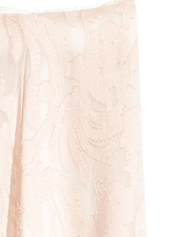 Светло-бежевая кэжуал с орнаментом юбка H&M клешированная