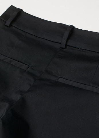 Штани H&M завужені, вкорочені однотонні чорні кежуали бавовна