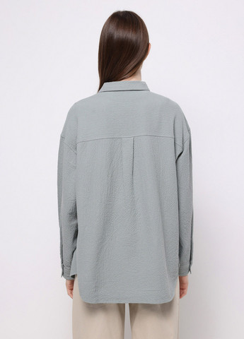 Серая кэжуал рубашка однотонная Colin's