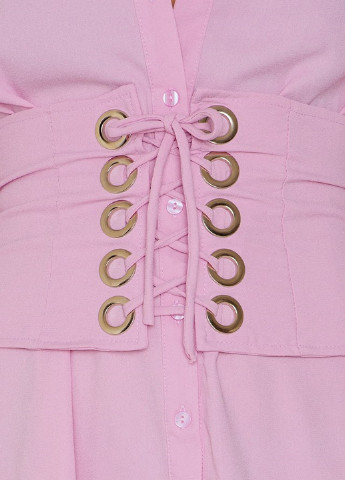 Розовое кэжуал платье рубашка Glamorous однотонное