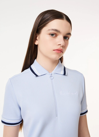 Блакитна кежуал сукня поло Lacoste однотонна