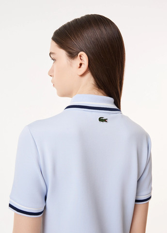 Блакитна кежуал сукня поло Lacoste однотонна