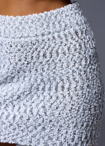 Светло-серая кэжуал меланж юбка SHEIN