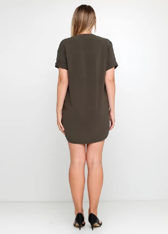 Оливкова (хакі) кежуал сукня H&M однотонна