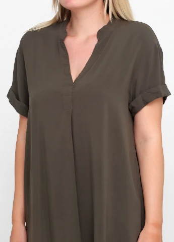 Оливкова (хакі) кежуал сукня H&M однотонна