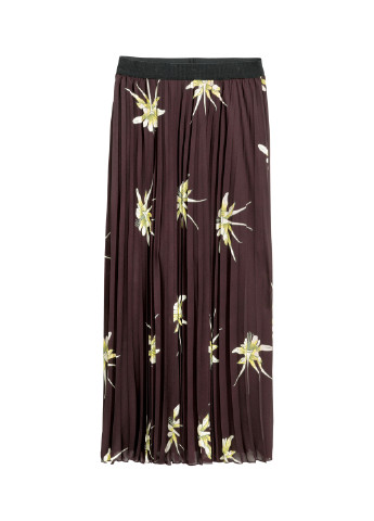 Сливовая кэжуал с рисунком юбка H&M макси