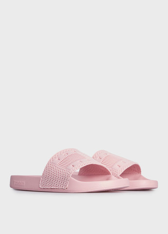 Розовые шлепанцы Tommy Jeans с логотипом, с тиснением