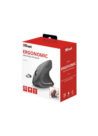 Мишка Verto Wireless Ergonomic Black (22879) Trust (253546683)