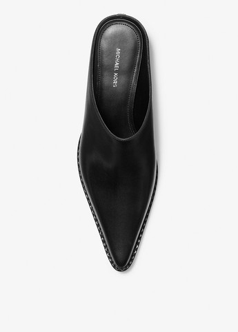 Черные мюли Michael Kors с логотипом на низком каблуке