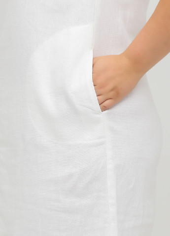 Белое кэжуал платье рубашка Collection L однотонное