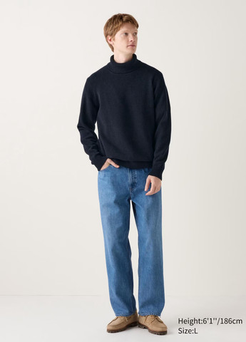 Темно-синий демисезонный свитер Uniqlo