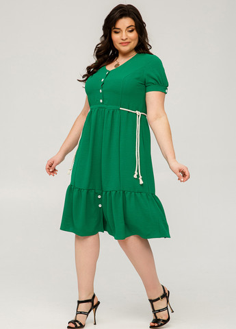 Зелена кежуал сукня а-силует A'll Posa однотонна
