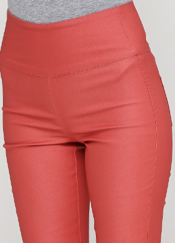 Бледно-красные кэжуал демисезонные зауженные брюки Pieces