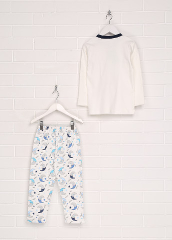 Белая всесезон пижама (лонгслив, брюки) Vitmo baby