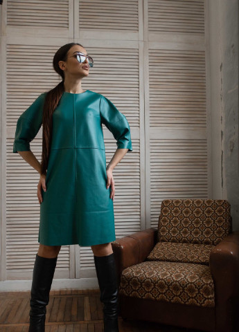 Голубое кэжуал платье Ри Мари однотонное